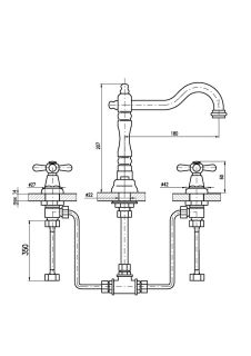 Смеситель для раковины Rav Slezak Morava retro MK532.5Z золото